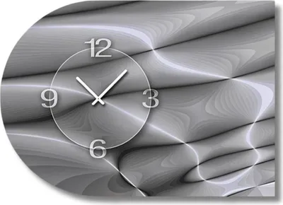 Image de 6136 Dixtime Horloge murale design, Horloge domestique moderne semi-circulaire 50x70cm