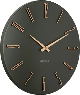 Produktbild von Karlsson - Wanduhr Esmerado - Grün - 40x40x40cm