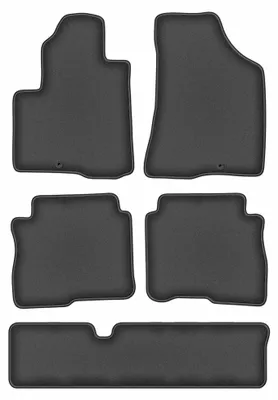 Immagine prodotto di Tappetini in moquette per Hyundai SantaFe II 2006-2012 (7 posti) – set 4 pezzi, grigio grafite, su misura – Wielganizator DURBAN