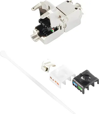 Produktbild von S-Impuls Keystone Cat6A, 180°, werkzeuglos, vollgeschirmt, 1 Stk.