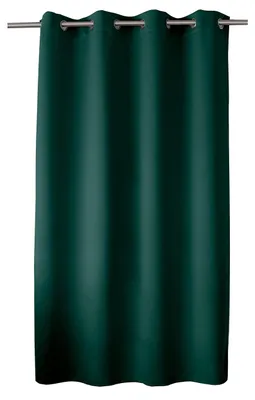 Verdunkelungsvorhang mit Ösen, dunkelgrün, 140x180 cm, Polyester
