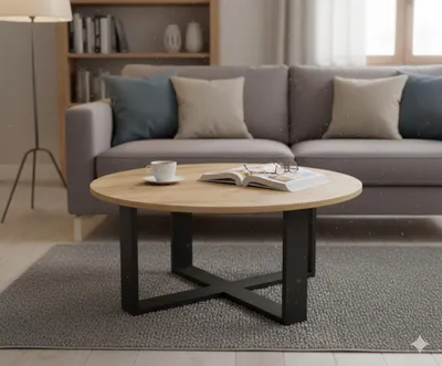 Produktbild von Design Couchtisch DA-333 rund Wohnzimmertisch Tisch 86 x 42 cm
