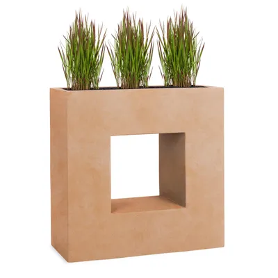Produktbild von PFLANZWERK® Hochbeet Pflanzkübel VISTA 66cm TERRAKOTTA Premium Blumenkübel Fiberglas Lotus-Effekt Fiberglas - Frostbeständig - Handgefertigt -