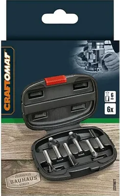 Produktbild von Fräsersatz, 6 Stück, Schaftdurchmesser: 6 mm