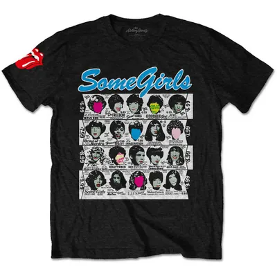 Produktbild von The Rolling Stones Some Girls Album (Sleeve Print) Black L T-Shirt