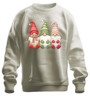 Productafbeelding van Kerstelf, schattige kabouter, Scandinavisch, winterthema, uni sweatshirt, natuurmotief, maat M