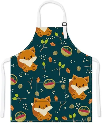Imagen del producto de Delantal con bolsillo, ajustable, talla única, ideal para la cocina y el jardín