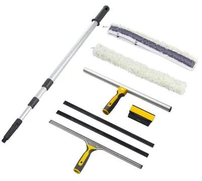 Produktbild von Vermop Fensterreinigungsset 8tlg. Wischer / Einwaschträger Länge 450mm - 2940L