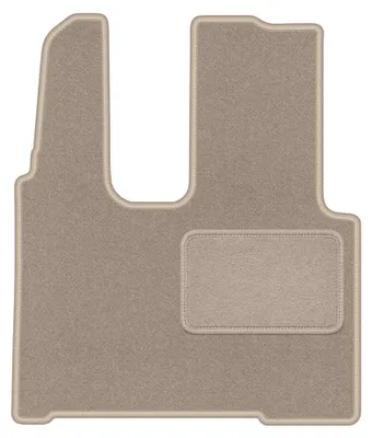 Image de Tapis conducteur en moquette pour Mercedes Actros MP4 0 (camion, sans sièges pneumatiques) – 1 pièce, beige, sur mesure – Wielganizator LUX