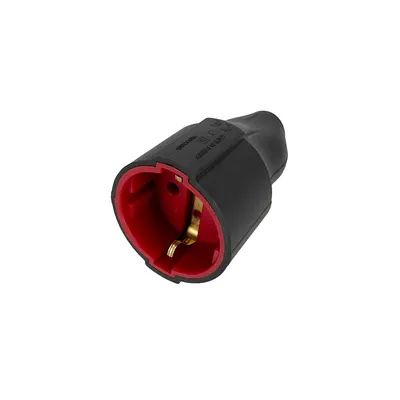 Produktbild von Gummisteckdose gerade IP44 Schuko schwarz | 300.000.805 | HOROZ