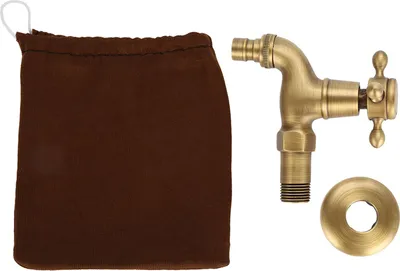 Obrázek produktu pro Vintage masivní mosazný kohoutek pro pračky Nástěnný kohoutek (krátký)
