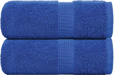 Produktbild von HOMMIE Gästetücher FROGN 2er set - modernes Design - Blau 30x50cm 360 g/m² DE742670 - Handtücher