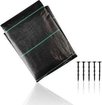 Produktbild von CoverUp! Unkrautgewebe 2m x 10m = 20m² – Gartenvlies Unkrautvlies wasserdurchlässig atmungsaktiv (100 g/m²) – inkl. 5 Erdanker