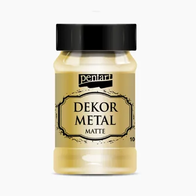 Obrázek produktu pro PENTART Decor Metal Matt, 100 ml, zlatá