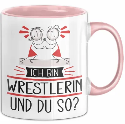 Produktbild von Wrestlerin Tasse Geschenk Ich Bin Wrestlerin Und Du So Geschenkidee Lustiger Spruch Becher (Rosa)