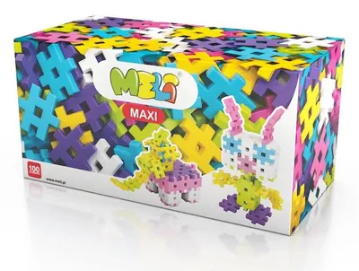 Produktbild von Meli Maxi Pink Bausteine-Set – 100 Elemente für kleine Konstrukteurinnen ab 1 Jahr