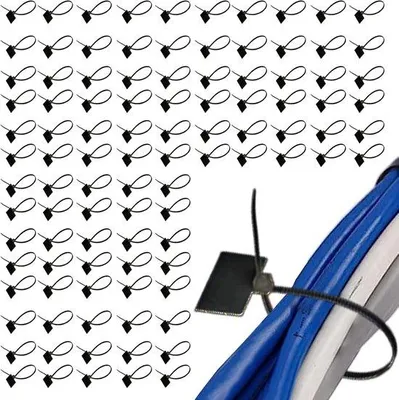 Produktbild von Famanu Kabelbinder Nylon - Praktische Lösung für Kabelmanagement - 100 Stück - Schwarz