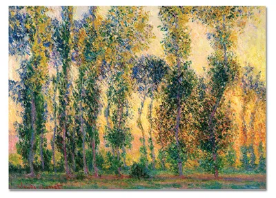 Immagine prodotto di Giallobus - Pioppi a Giverny - Claude Monet - 50L x 35l cm - Quadro - Vetro acrilico