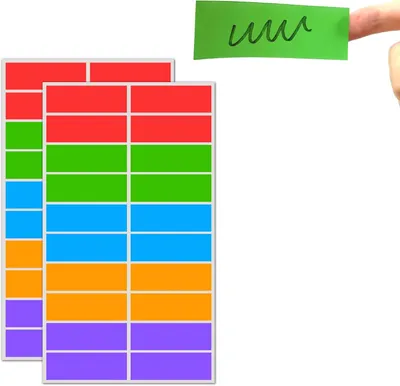 Imagen del producto de Etiquetas adhesivas, 500 unidades, 75 x 25 mm, de colores, para organización