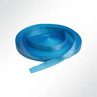 Produktbild von Lysel® Gurtband Polyester (PES) B: 50mm Stärke: 3mm blau Kennfaden 7500kg VE 11m