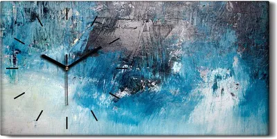 Produktbild von Dekor Leinwand Uhr Wandbilder Geräuschlos 60x30 Ölgemälde Abstrakte Kunst - schwarze Hände