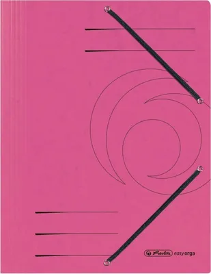 Produktbild von Einschlagmappe mit Gummizug Karton fuchsia Packung mit 25 Stück