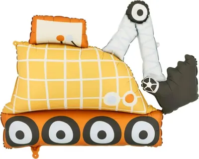 Produktbild von Folienballon "Bagger" | 93x68cm (MIT LUFT oder HELIUM ZU BEFÜLLEN)