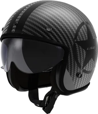 Produktbild von Jet-Motorradhelm BOB II CARBON STAR Schwarz, Größe L