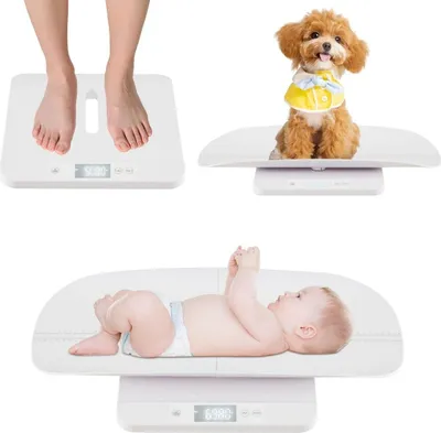 Immagine prodotto di Bilancia digitale per neonati con vassoio rimovibile, intervallo 50 g-150 kg