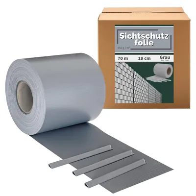 Produktbild von Sichtschutz PVC Sichtschutzstreifen für Doppelstabmatten Zaun Zaunfolie Doppelstabmattenzaun Stabmattenzaun Gartenzaun Grau 70 m Kingpower