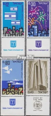 Produktbild von Briefmarken Israel 1966 Mi 356-358,359 mit Tab (kompl.Ausg.) gestempelt Sondermarken