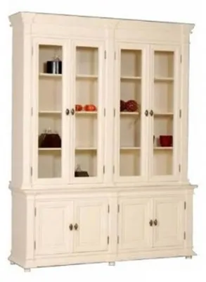 Produktbild von Casa Padrino Shabby Chic Buffetschrank im Landhaus Stil - Massiver Schrank in Weiss, 190 x 45 x 245 cm