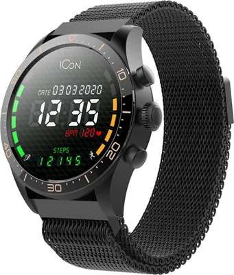Produktbild von Forever Icon IP68 wasserdichte Smartwatch, Aktivitätstracker – Schwarz
