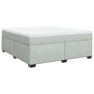 Produktbild von vidaXL Boxspringbett mit Matratze Hellgrau 180x200 cm Samt