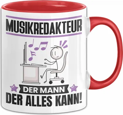 Produktbild von Musikredakteur Tasse Geschenk für Musikredakteur Der Mann Der Alles Kann Geschenkidee zum Geburtstag (Rot)