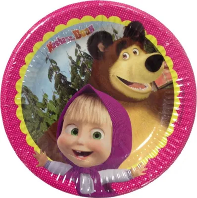Produktbild von Mascha und der Bär Pappteller 8 Stück 19,5 cm
