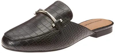Produktbild von A. Essentials Damen Spangenpantolette, Schwarz Krokodilaufddruck, 42 EU