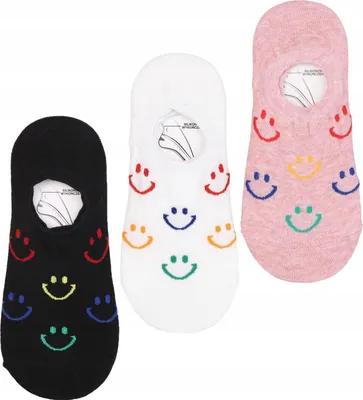 Produktbild von Füßlinge Damen - Bunt - 3 Paar - Elastisch - Gepunktete Socken