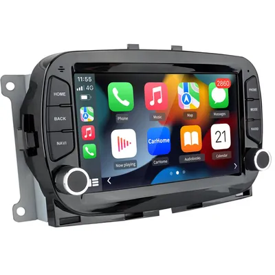 Image de Android 15, 2 Go + 64 Go, CarPlay et Android Auto, pour Fiat 500 (2007-2015), autoradio 7 pouces, Android 15, GPS, Wi-Fi, Bluetooth, RDS, DAB+, USB, DSP, 2DIN, 4CORE