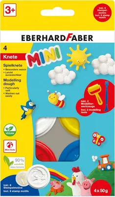 Produktbild von EBERHARD FABER Spielknete-Set Mini Kids Basisfarben