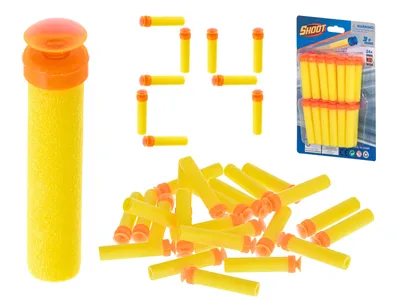 Zdjęcie produktu dla KIK KX6152 Zapasowe naboje do pistoletu Nerf 6,5 cm 24 szt. - żółte