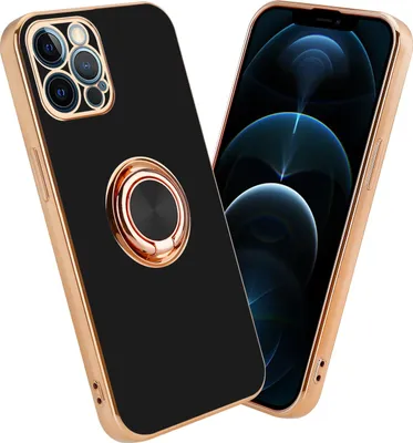Image de Cadorabo Housse de protection pour Apple iPhone 12 PRO Housse en noir Etui Case Cover protection pour appareil photo support magnétique pour voiture