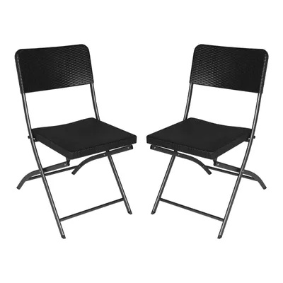 Produktbild von EUGAD 2 x Klappstuhl, Gartenstuhl, Campingstuhl, HDPE, 59x81x46 cm, Schwarz