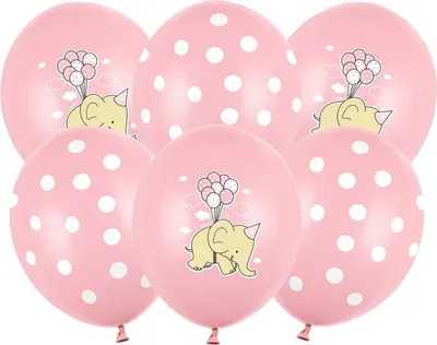 Immagine prodotto di Palloncini 30 cm, elefante, mix rosa pastello (1 confezione / 50 pezzi)