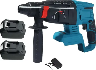Immagine prodotto di Trapano a percussione elettrico, motore brushless, funzioni versatili, 2 batterie