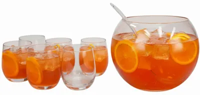 Produktbild von Secret de Gourmet Sangria / Punschschalen-Set - 8 Stuck - Glas - inkl. 6 Glaser