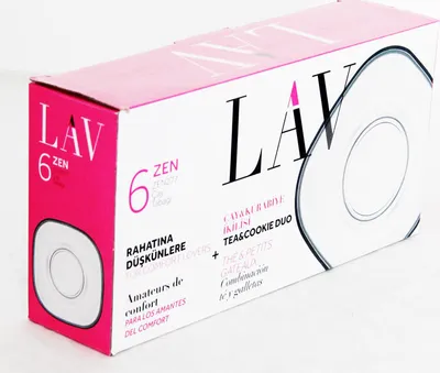 Zdjęcie produktu dla LAV 6-częściowy zestaw spodków Zen z wysokiej jakości szkła ZEN277 Cay Tabagi