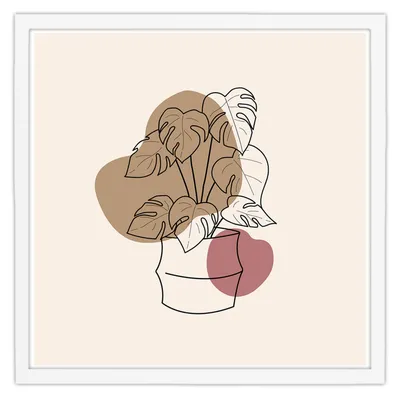 Produktbild von Posterrahmen 80 x 80cm Holzdekor weiß