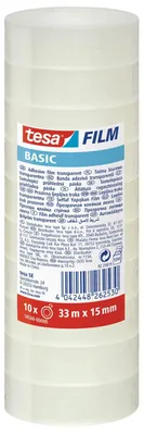 Image de TESA Basic 3 m Transparent 10 pièce(s)