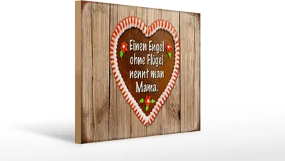 Produktbild von Holzschild Engel ohne Flügel nennt man Mama, 40x30 cm, Holzschilder Mami